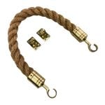 Natural Manila Barrier Rope With Hooks & Eye Plates