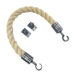 Natural Sisal Barrier Rope With Hooks & Eye Plates