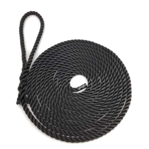 rs black 3 strand nylon mooring ropes