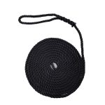 50mm Black Softline Mooring Rope 8 Inch Soft Eye x 18 Metres