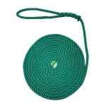 50mm Emerald Green Softline Mooring Rope 8 Inch Soft Eye x 18 Metres
