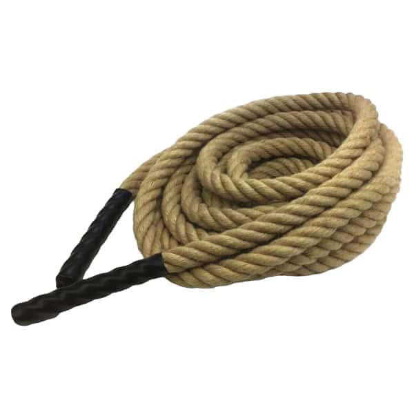 RELAX4LIFE Battle Rope en Jute à 3 Brins, Corde Ondulatoire Tissée