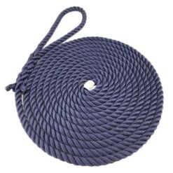 rs navy blue 3 strand nylon mooring ropes