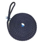 10mm Navy Blue 8 Strand Nylon Mooring Ropes 8 Inch Soft Eye x 15 Metres
