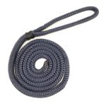 8mm Navy Blue Double Braid Polyester Fender Line x 1.5 Metres with 3 inch Soft Eye
