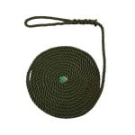 50mm Olive Softline Mooring Rope 8 Inch Soft Eye x 18 Metres