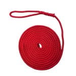 8mm Red Softline Mooring Rope 8 Inch Soft Eye x 8 Metres