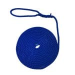 8mm Royal Blue Softline Mooring Rope 8 Inch Soft Eye x 10 Metres