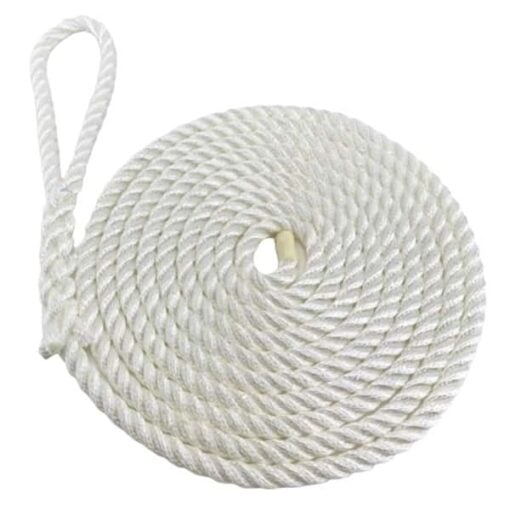 rs white 3 strand nylon mooring ropes