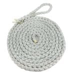 10mm White 8 Strand Nylon Mooring Ropes 8 Inch Soft Eye x 12 Metres