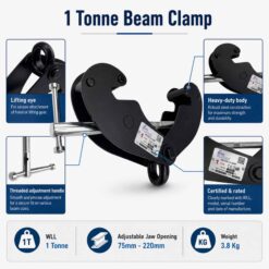gym climbing rope beam clamp 1 tonne 1