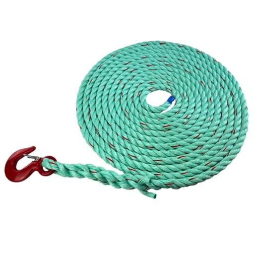rs polysteel gin wheel rope with safety hook