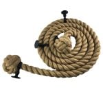 32mm Natural Jute Bannister Rope x 10FT C/W 4 Black Fittings (CS)