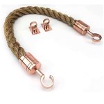 24mm Natural Manila Barrier x 1 Metre With Copper Bronze Hook And Eye Plates (CS)