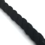 4mm Black Natural Cotton Rope x 20 Metres