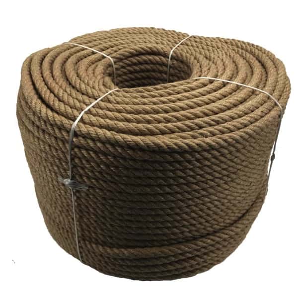 20mm Natural Jute Rope (220 Metre Coil) - RopeServices UK