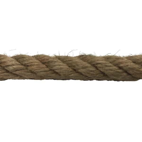 32mm Synthetic Manila Barrier Rope Decking Rope Fitting Satin Cup End x 300mm 