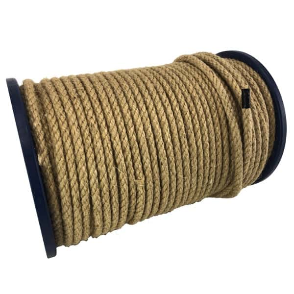 8mm Natural Jute Rope On A Reel - RopeServices UK