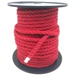 8mm Red Natural Cotton Rope On A Reel