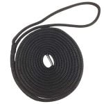 10mm Black x 8 Metres Pre-Spliced Double Braid Polyester Docklines Mooring Ropes