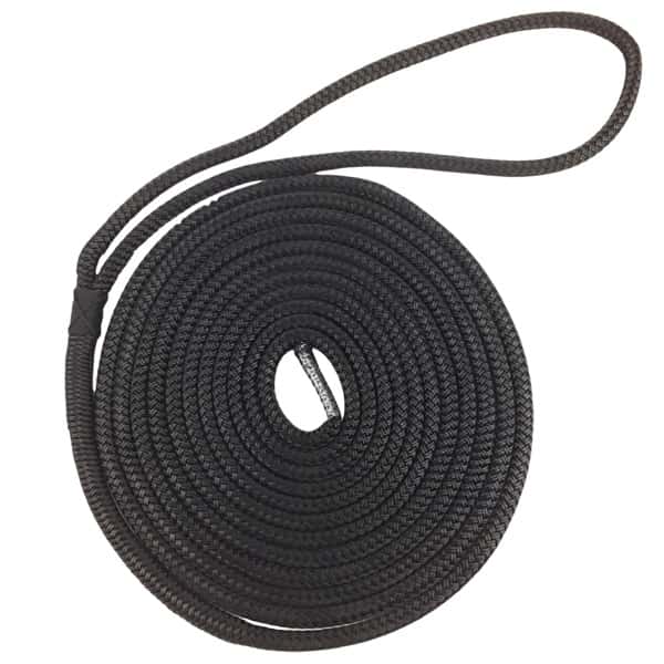 10mm--FLOATING-MOORING-LINES-ROPE-SOFT-EYE-SPLICED 3 strand black in pairs 8mts 