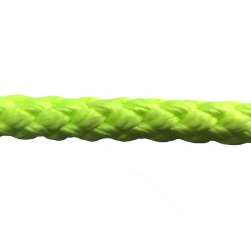 rs fluorescent yellow braided polypropylene rope 1