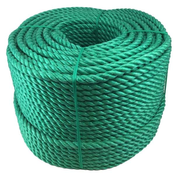 12mm Green Polypropylene Rope x 220 Metres Cheap Nylon Rope Poly Rope Coils 
