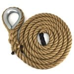 Natural Jute Gym Rope With Galvanised Thimble