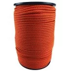 8mm Orange Braided Polypropylene Floating Rope 250 Metre Reel