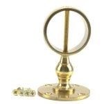 36mm Polished Brass Low Profile Handrail Brackets Rope Fittings