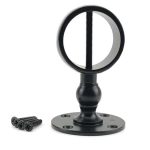 36mm Powder Coated Black Low Profile Handrail Brackets Rope Fittings