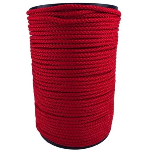 rs red braided polypropylene rope 2