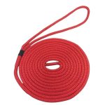10mm Red x 15 Metres Pre-Spliced Double Braid Polyester Docklines Mooring Ropes