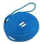 10mm Royal Blue x 6 Metres Pre-Spliced Double Braid Polyester Docklines Mooring Ropes