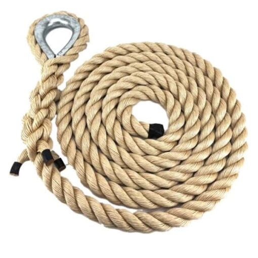 rs synthetic sisal gym rope with galvanised thimble