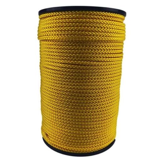rs yellow braided polypropylene rope 2