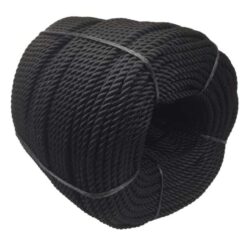 rs black 3 strand nylon rope 1