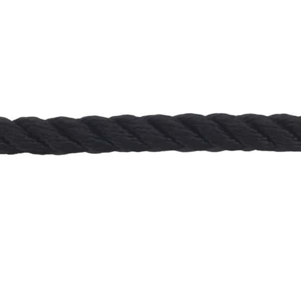 10mm Black Nylon 3 Strand Rope (By The Metre) - RopeServices UK