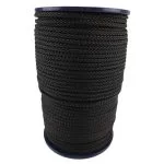 12mm Black Braided Polypropylene Bondage Rope 250 Metre Reel