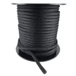 10mm Black Double Braid Polyester Rope x 10 Metre Reel