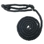 10mm Black Natural Cotton Ringed Rope Halter x 10 Foot