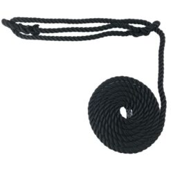 rs black nylon plain rope halter 1