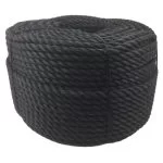 14mm Black Staplespun Rope 220 Metre Coil