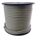 6mm Grey Double Braid Polyester Sinking Rope 100 Metre Reel