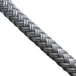 8mm Grey Double Braid Polyester Rope (By The Metre)
