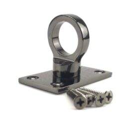 rs gun metal black decking rope fitting eye plate 1