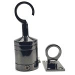 36mm Gun Metal Black Hook And Eye Plate Rope Fittings