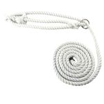 20mm Optic White Natural Cotton Ringed Rope Halter x 12 Foot