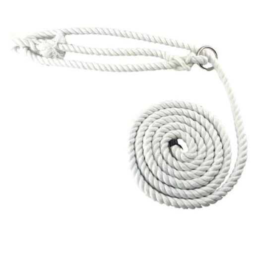 rs optic white natural cotton ringed rope halter 1