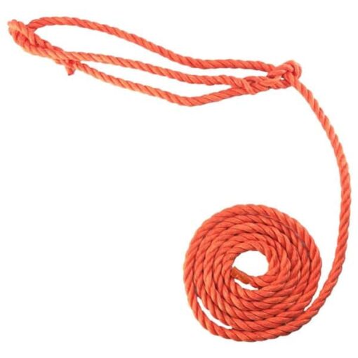 rs orange polypropylene plain rope halter 1